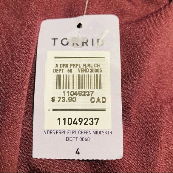 TORRID Sz 4 Vanity Chiffon A-Line Floral Petticoat Lined Elastic Waist Skirt NEW - Picture 13 of 13